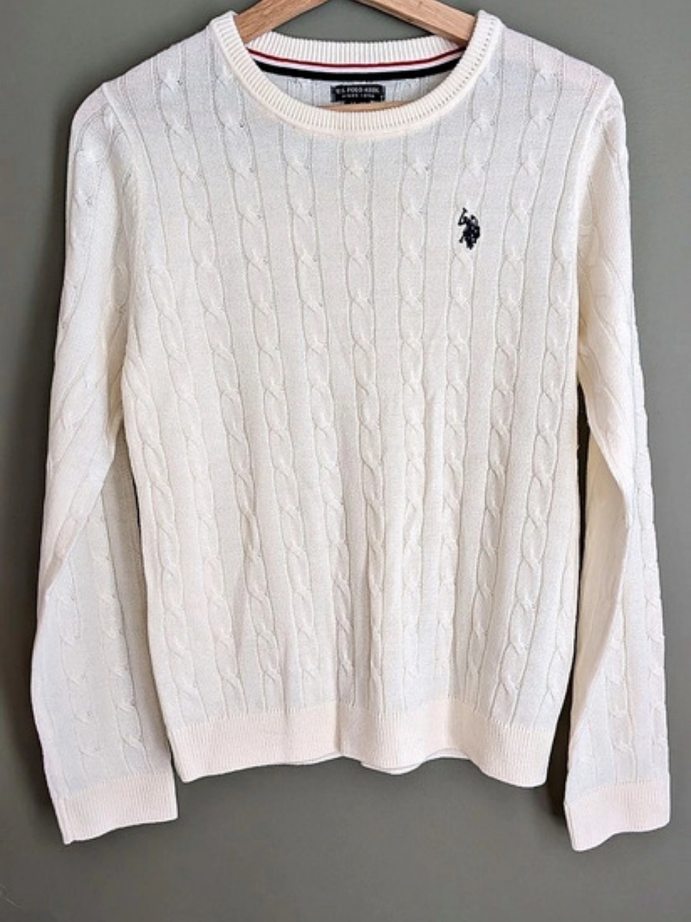 U.S. Polo Assn. Cable Knit Crew Neck Sweater